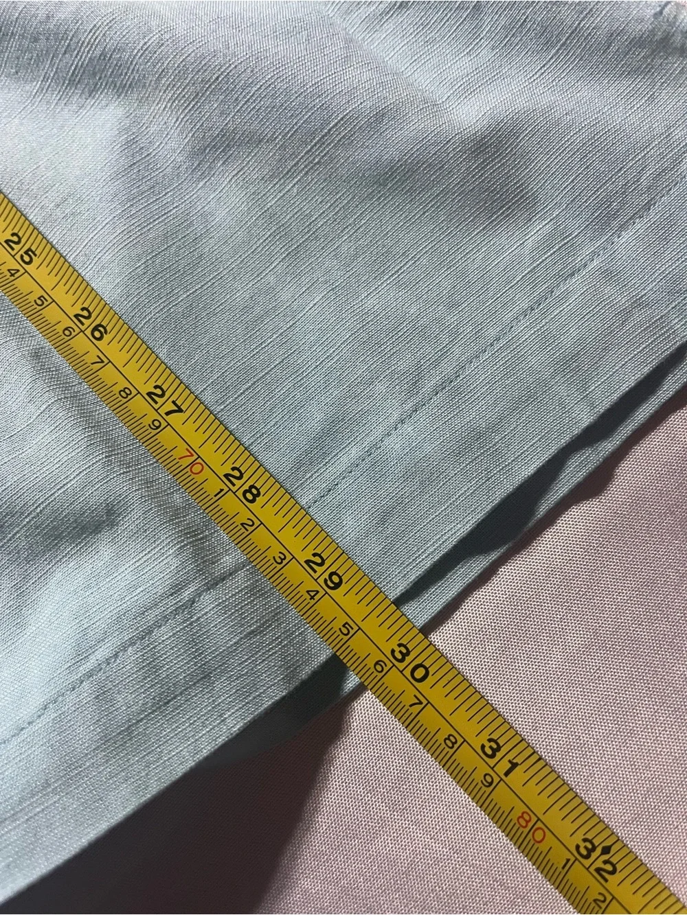 Goodfellow & Co Men’s Large Aqua Blue Tropical Button-Down Short Sleeve Shirt - Picture 4 of 7